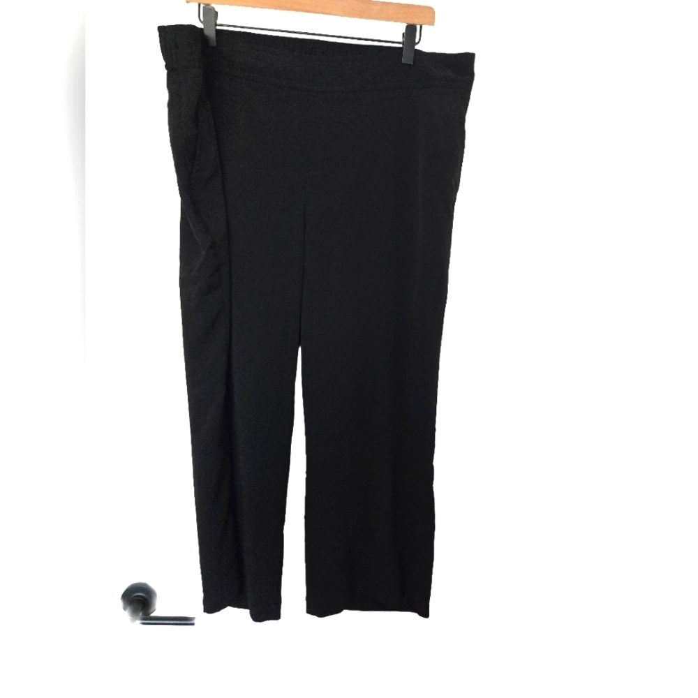 Roz & Ali Black Wide-Leg Pants Size 1x